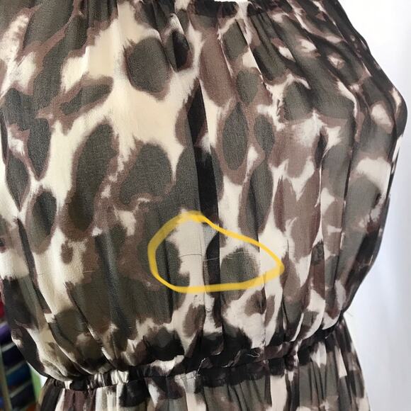 Chaser Silk Leopard Print Maxi Dress Sleeveless Summer Beach - Picture 9 of 10